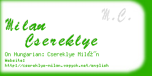 milan csereklye business card